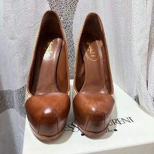 YSL Saint Laurent Heal Pumps 37 1/2